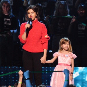 Selena Gomez au concert We Day California à Inglewood, Los Angeles, le 19 avril 2018.