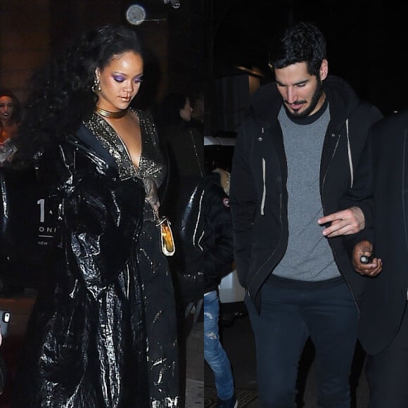 Rihanna et Hassan Jameel à New York. Le 28 janvier 2018.