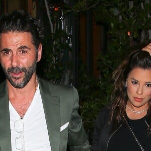 Eva Longoria très enceinte et son mari José Baston sont allés diner en amoureux au restaurant Ago à West Hollywood, le 4 juin 2018