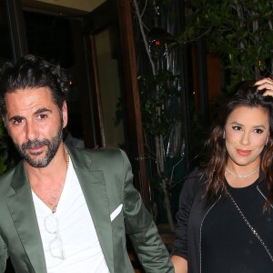 Eva Longoria très enceinte et son mari José Baston sont allés diner en amoureux au restaurant Ago à West Hollywood, le 4 juin 2018