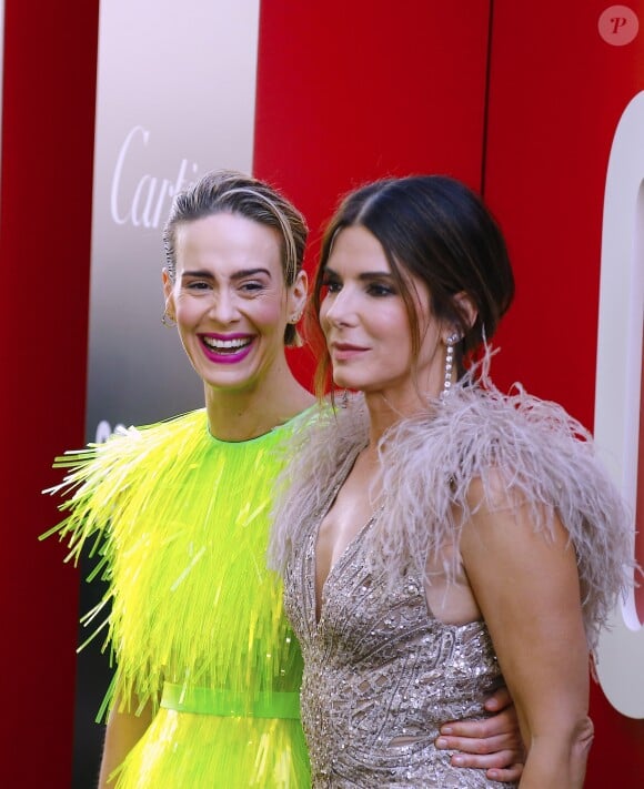 Sarah Paulson et Sandra Bullock à la première du film 'Ocean's 8' à New York, le 5 juin 2018 © Charles Guerin/Bestimage