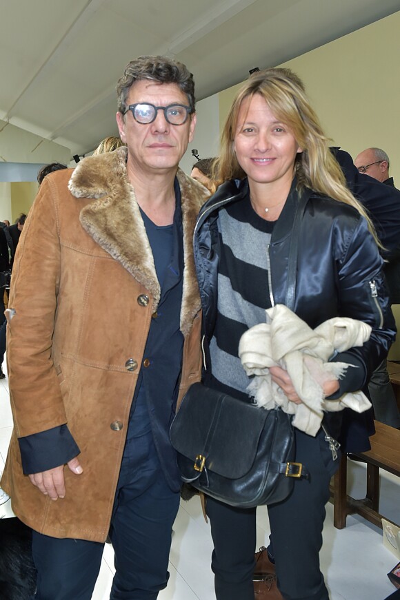 Sarah et Marc Lavoine - People au défilé de mode de la collection hiver 2018 "Bonpoint" à Paris le 24 janvier 2018.