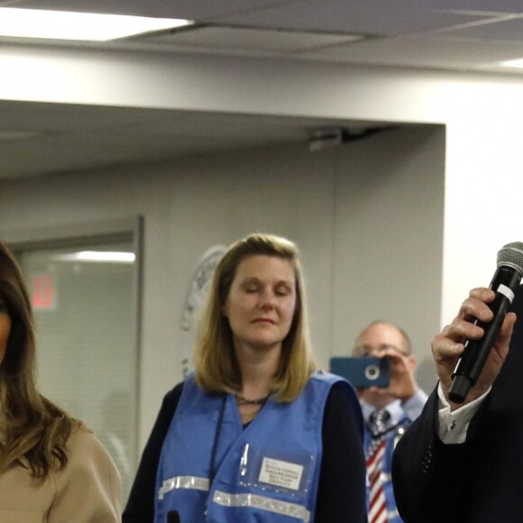Donald Trump et Melania Trump lors d'une rencontre au siège de la FEMA à Washington, le 6 juin 2018