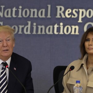 Donald Trump et Melania Trump lors d'une rencontre au siège de la FEMA à Washington, le 6 juin 2018