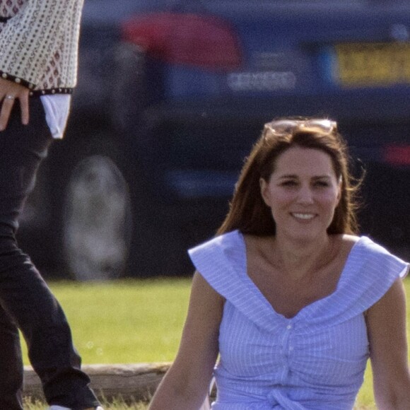 Catherine Kate Middleton, duchesse de Cambridge lors d'un match de polo caritatif au Beaufort Polo Club à Tetbury le 10 juin 2018. Le Maserati Royal Charity Polo Trophy est destiné à recueillir des fonds pour deux organismes de bienfaisance, "The Royal Marsden" et "Centrepoint".