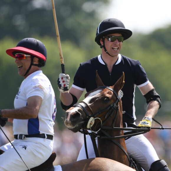 Le prince William, duc de Cambridge lors d'un match de polo caritatif au Beaufort Polo Club à Tetbury le 10 juin 2018. Le Maserati Royal Charity Polo Trophy est destiné à recueillir des fonds pour deux organismes de bienfaisance, "The Royal Marsden" et "Centrepoint".