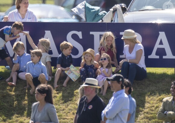 le prince George de Cambridge lors d'un match de polo caritatif au Beaufort Polo Club à Tetbury le 10 juin 2018.