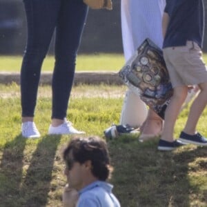 Catherine Kate Middleton, duchesse de Cambridge, le prince George lors d'un match de polo caritatif au Beaufort Polo Club à Tetbury le 10 juin 2018. Le Maserati Royal Charity Polo Trophy est destiné à recueillir des fonds pour deux organismes de bienfaisance, "The Royal Marsden" et "Centrepoint".