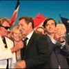 Johnny Hallyday, Nicolas Sarkozy et François Fillon - Univeristé d'été de l'UMP à Marseille le 3 septembre 2006.