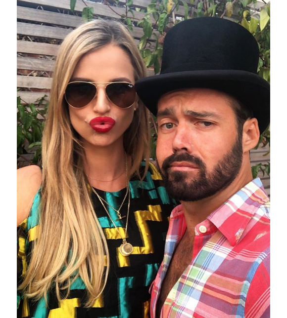 Spencer Matthews et sa compagne Vogue Williams (enceinte). Juin 2018.