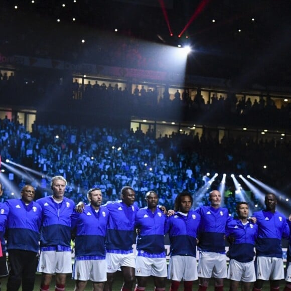 Nolwenn Leroy fait le show d'avant-match devant l'équipe de France98 des légendes, France98 contre une sélection FIFA 98 à la U Arena à Nanterre, France, le 12 juin 2018. France98 a gagné 3-2. © Bestimage