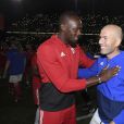 Usain Bolt et Zinédine Zidane - Les Bleus de France98 se sont imposés (3-2) face à une sélection FIFA 98 pour le match des légendes pour l?anniversaire des 20 ans du sacre mondial à la U Arena à Nanterre, France, le 12 juin 2018. © Bestimage