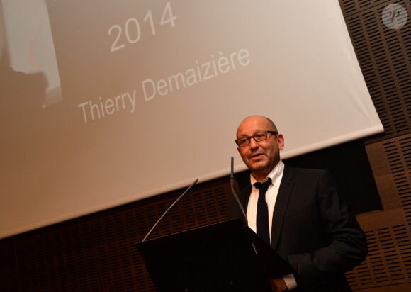 Thierry Demaizière (Lauréat 2014 du Prix Caloni) - Remise du Prix Philippe Caloni 2014 à la Scam (Société Civile des Auteurs Multimedias) à Paris le 25 novembre 2014.