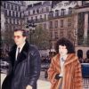 Yvette Horner aux obsèques de Thierry Le Luron en novembre 1986 à Paris. La reine de l'accordéon est morte à 95 ans le 11 juin 2018.