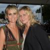 Exclusif - Laeticia Hallyday et Luana Belmondo - Soirée au profit de l'Association "La Bonne étoile" lors du 3e Longines Paris Eiffel Jumping à la plaine de Jeux de Bagatelle à Paris le 1er juillet 2016 dans le Pavillon Eiffel du Longines Paris Eiffel Jumping décoré par Luxury Living. © Olivier Borde / Veeren / Bestimage