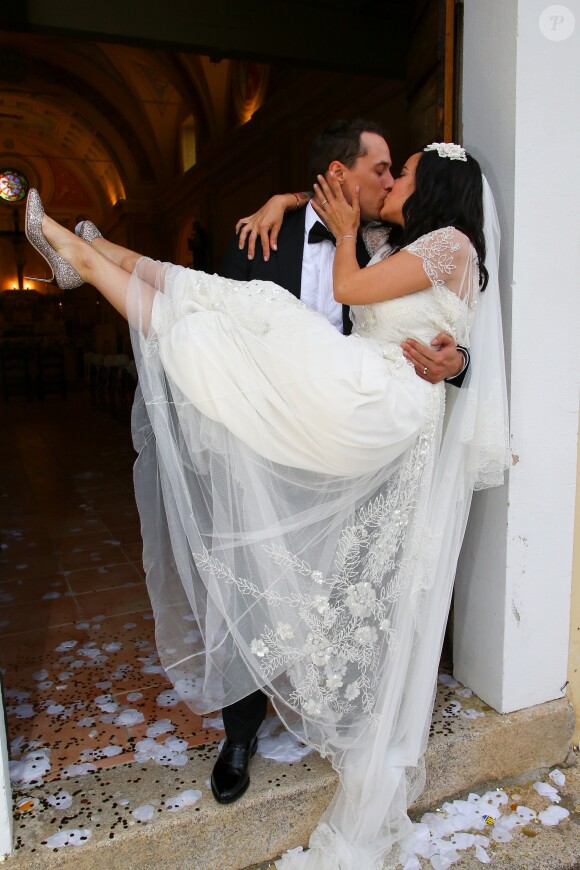 Exclusif - Prix spécial - Mariage religieux en l'église de Villanova d' Alizée et Grégoire Lyonnet - Villanova le 18 juin 2016 © Olivier Huitel - Olivier Sanchez / Bestimage - Crystal 18/06/2016 - Villanova