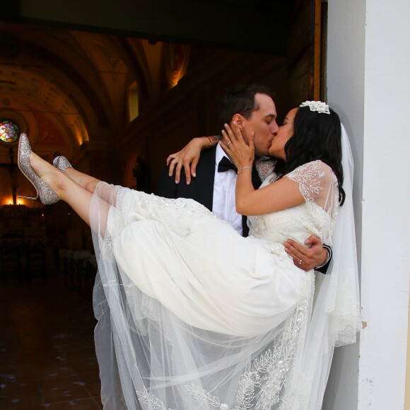 Exclusif - Prix spécial - Mariage religieux en l'église de Villanova d' Alizée et Grégoire Lyonnet - Villanova le 18 juin 2016 © Olivier Huitel - Olivier Sanchez / Bestimage - Crystal 18/06/2016 - Villanova