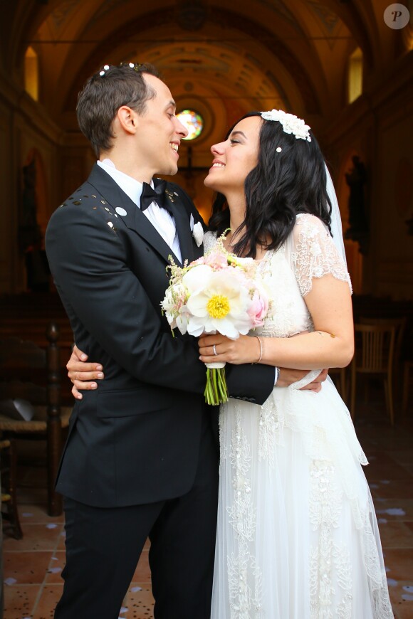 Exclusif - Prix spécial - Mariage religieux en l'église de Villanova d' Alizée et Grégoire Lyonnet - Villanova le 18 juin 2016 © Olivier Huitel - Olivier Sanchez / Bestimage - Crystal 18/06/2016 - Villanova