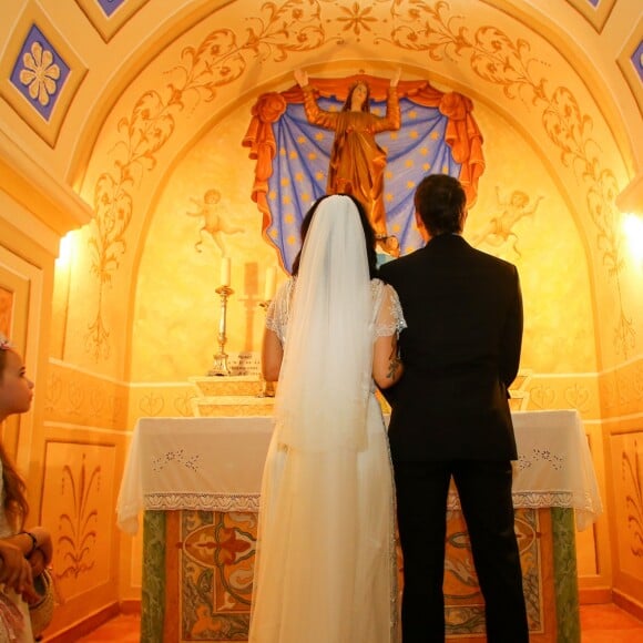 Exclusif - Prix spécial - Mariage religieux en l'église de Villanova d' Alizée et Grégoire Lyonnet - Villanova le 18 juin 2016 © Olivier Huitel - Olivier Sanchez / Bestimage - Crystal 18/06/2016 - Villanova