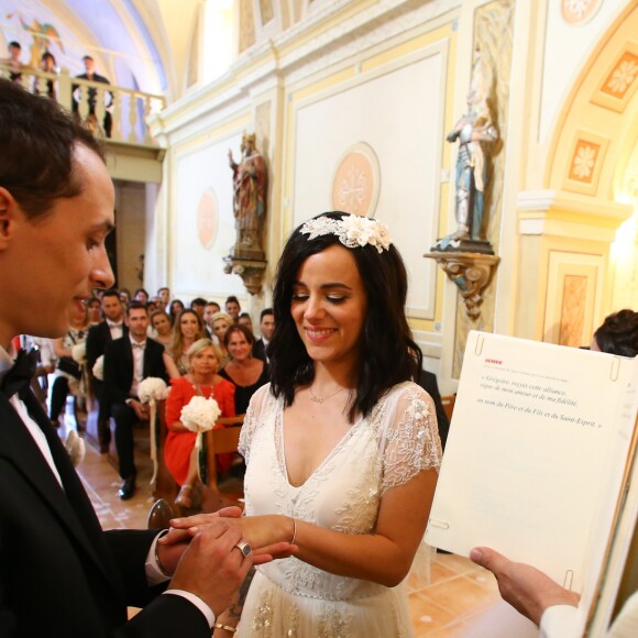 Exclusif - Prix spécial - Mariage religieux en l'église de Villanova d' Alizée et Grégoire Lyonnet - Villanova le 18 juin 2016 © Olivier Huitel - Olivier Sanchez / Bestimage - Crystal 18/06/2016 - Villanova