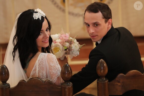 Exclusif - Prix spécial - Mariage religieux en l'église de Villanova d' Alizée et Grégoire Lyonnet - Villanova le 18 juin 2016 © Olivier Huitel - Olivier Sanchez / Bestimage - Crystal 18/06/2016 - Villanova