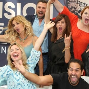 Alexandre Brasseur, Ariane Seguillon, Solène Hébert, Lorie Pester, Ingrid Chauvin, Anne Caillon,Charlotte Valandrey, Maud Baecker, Samy Gharbi, Garance Teillet lors du photocall de la série "Demain nous appartient" lors du 58ème festival de Télévision de Monté-Carlo à Monaco le 16 juin 2018. © Denis Guignebourg / Bestimage