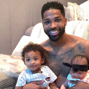 Les deux enfants de Tristan Thompson, Prince et True (photo postée le 22 juin 2018)