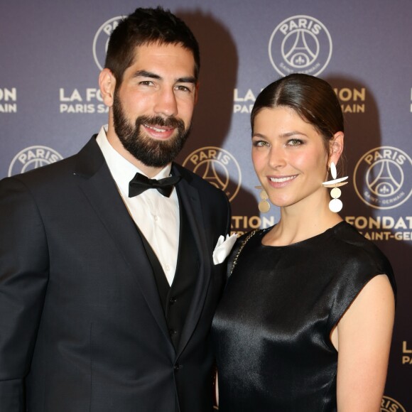 Exclusif  - Nikola Karabatic et sa femme Géraldine Pillet - Dîner de gala au profit de la Fondation PSG au Parc des Princes à Paris le 16 mai 2017. © Rachid Bellak/Bestimage