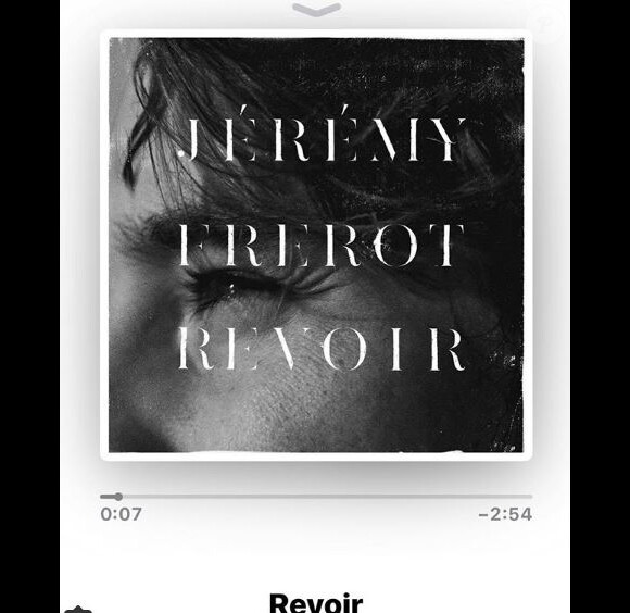 "Revoir", premier single en solo de Jérémy Frérot.