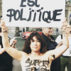 Elsa Wolinski : "Mon corps est politique." La journaliste manifeste avec les Femen, mai 2017.