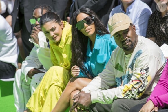 Kylie Jenner, Kim Kardashian, Kanye West - People au défilé de mode Homme printemps-été 2019 "Louis Vuitton" à Paris. Le 21 juin 2018 © Olivier Borde / Bestimage