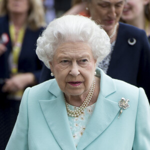 La reine Elizabeth II au Chelsea RHS Flower Show 2016 à Londres, le 23 mai 2016.