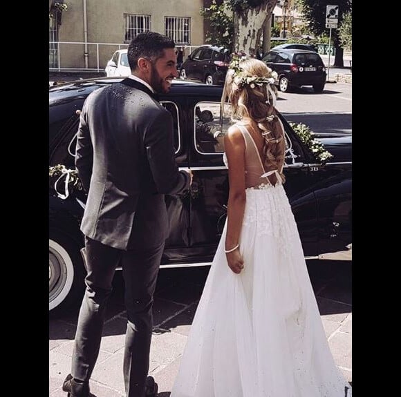Emma et Florian de "Mariés au premier regard" le jour de leur mariage - Instagram, 15 juin 2018