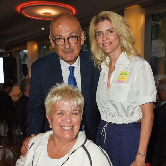 Semi-exclusif - Mimie Mathy, son mari Benoist Gérard et Alice Taglioni - Soirée du 90ème anniversaire de Line Renaud sur le Bateau Potel et Chabot "Pavillon Seine" à Paris le 2 juillet 2018. © Coadic Guirec/Bestimage