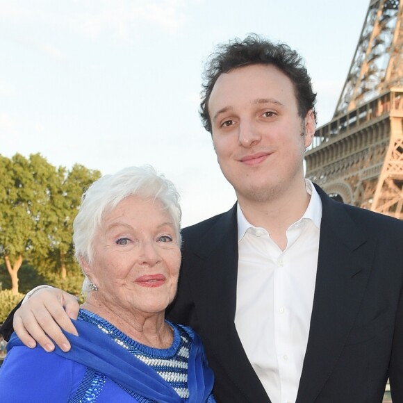 L'actrice et chancteuse Line Renaud et Martin Rey-Chirac - Soirée du 90e anniversaire de Line Renaud sur le bateau Potel & Chabot "Pavillon Seine" à Paris le 2 juillet 2018. © Coadic Guirec/Bestimage