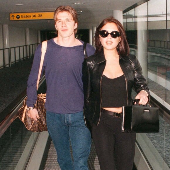 Victoria et David Beckham à Londres, le 13 juin 1997.