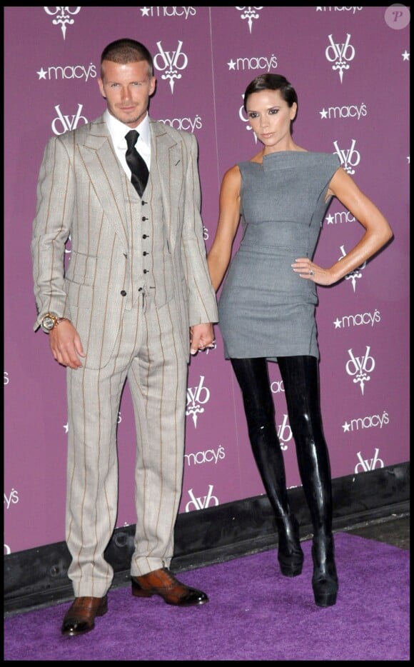 David et Victoria Beckham à New York, le 26 septembre 2008.