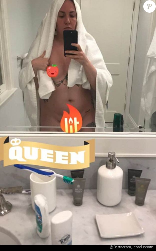 Lena Dunham se dénude à nouveau sur son Instagram, ce 3 juillet 2018.