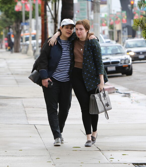 Exclusif - Les premières photos de Lena Dunham depuis depuis l'annonce de sa séparation avec le musicien J.Antonoff à Los Angeles, Californie, Etats-Unis, le 9 janvier 2018.