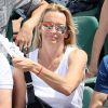 Estelle Lefébure - People dans les tribunes des Internationaux de France de Tennis de Roland Garros à Paris. Le 8 juin 2018 © Cyril Moreau / Bestimage