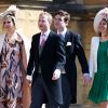 Guy Pelly et sa femme Elizabeth Wilson avec James et Laura Meade au mariage du prince Harry et de Meghan Markle à Windsor le 19 mai 2018.