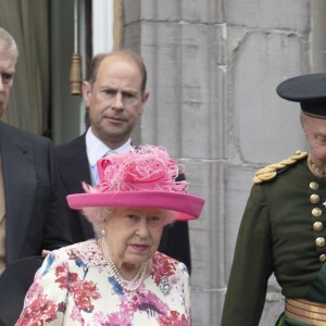 La reine Elizabeth II d'Angleterre lors de la garden party au palais de Holyroodhouse à Edimbourg le 4 juillet 2018.