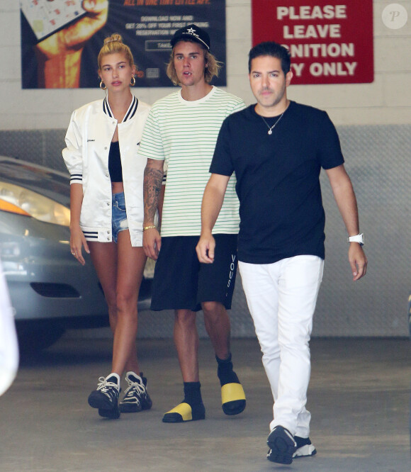 Justin Bieber et sa fiancée Hailey Baldwin se baladent dans les rues de New York le 7 juillet 2018