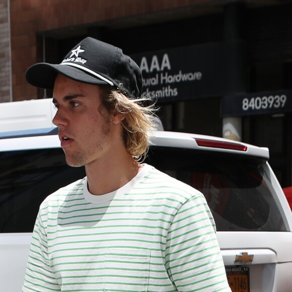 Justin Bieber et sa fiancée Hailey Baldwin se baladent dans les rues de New York le 7 juillet 2018