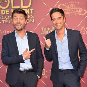 Christophe Beaugrand and Adrien Lemaître - Cérémonie des "Gold prix de la TNT 2016" au Théâtre Bobino à Paris le 6 juin 2016. © Perusseau/Veeren/Bestimage