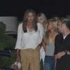Caitlyn Jenner est allée dîner avec sa compagne Sophia Hutchins au restaurant Nobu à Malibu. Caitlyn quitte le restaurant au volant de sa Porsche violette, le 11 juillet 2018.