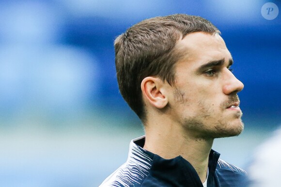 Antoine Griezmann - Entraînement de l'équipe de France de football à la veille de sa demi-finale contre la Belgique à l'occasion de la coupe du monde 2018 en Russie le 9 juillet 2018