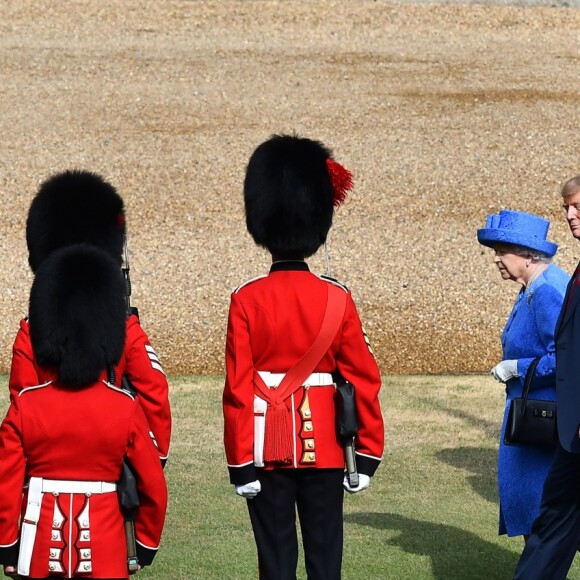 La reine Elizabeth II recevait le président Donald Trump et sa femme Melania au château de Windsor le 13 juillet 2018