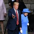 La reine Elizabeth II recevait le président Donald Trump et sa femme Melania au château de Windsor le 13 juillet 2018