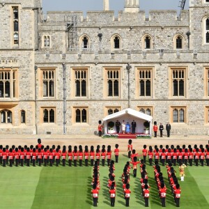 La reine Elizabeth II recevait le président Donald Trump et sa femme Melania au château de Windsor le 13 juillet 2018